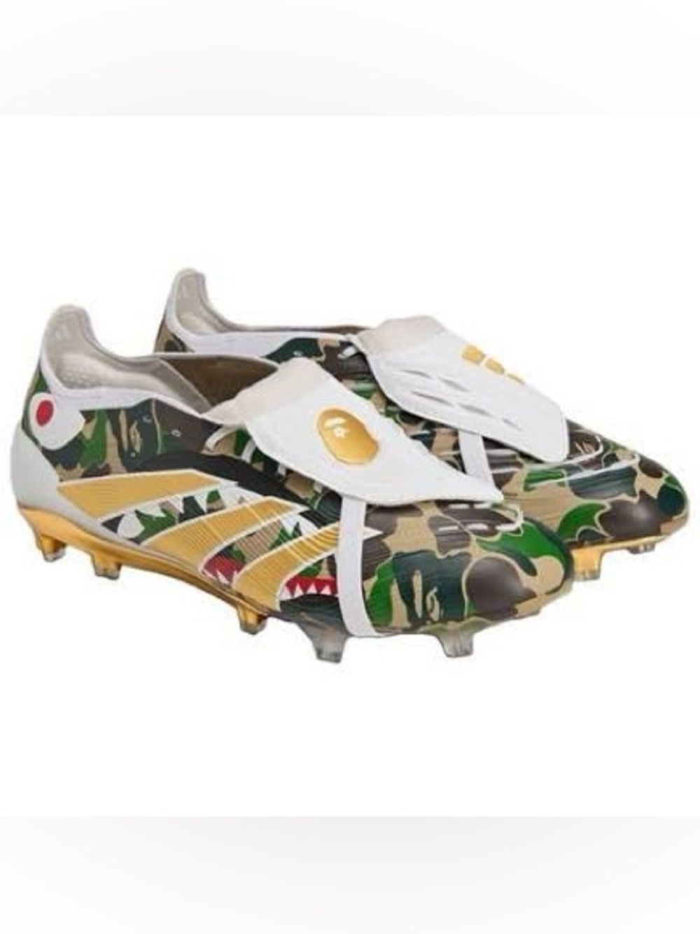 BAPE x Adidas PREDATOR ELITE Soccer Shoes Men's Size 7 Brown Green JS3104 New